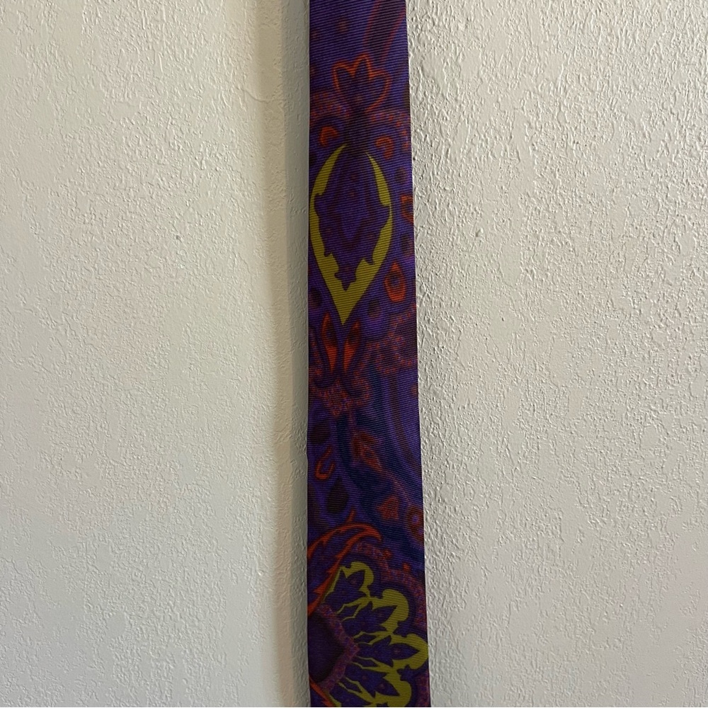 Etro Silk Neck Tie Multicolor Paisley Print - Picture 3 of 12